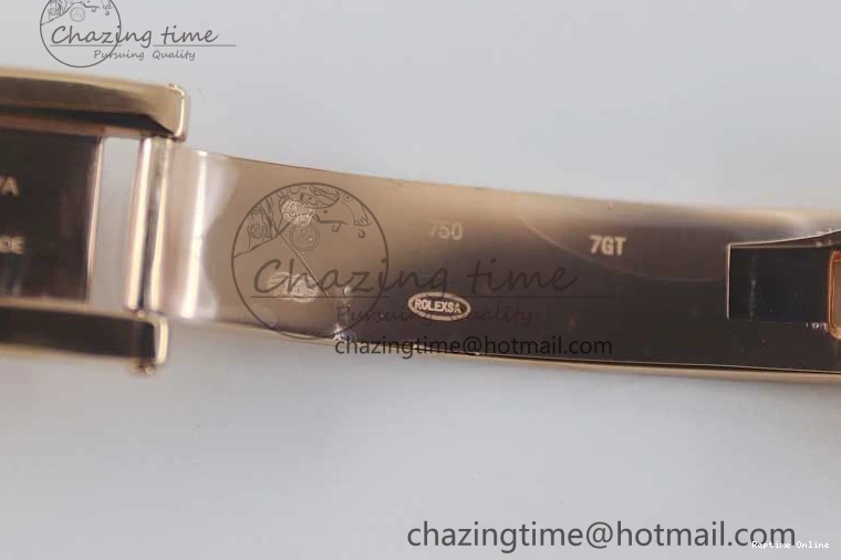 0419 Day Date 40mm RG 904L Steel TWF 1:1 Best Edition Black Crystal Dial on RG Bracelet A MoistureWicking 2349